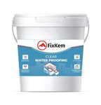 FIXKEM Clear Waterproofing 1L Transparent Glue for Roof Leakage Crack Seal Agent Roof Water Leakage Solution Water Proof Glue Waterproofing for Wall, Tile and Pipes with brush