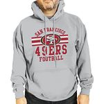 Team Fan Apparel NFL Team Stripe Hooded Sweatshirt- Soft Pullover Sports Hoodie for Men & Women - Made of Cotton & Polyester, Sport Gray, X-Large