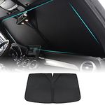 FDAIUN for BMW x1/ix1 u11 2022 2023 Car Windscreen Sun Shade Double layer Car Front Windshield Sun Shade UV Protector Foldable Seamless (Black)