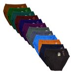 Kids Basket Dora Plain100% Cotton Baby Boys & Girls Briefs Jatty Inner Underwear Combo Offer Pack of 12 Pc (7-8 Years) Multicolour