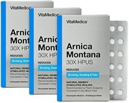 VitaMedica Arnica Montana Blister Pack 30X Tablets for Bruising Pain and Swelling | Plant Based Formula | Recommended by Plastic Surgeons | Natural Recovery Surgery Or Injury | 3 Pack | 45 Servings