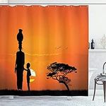 Ambesonne African Shower Curtain, a