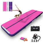 AKSPORT 6.56ft 10ft 13ft 16ft 20ft Air Track Tumbling Mat for Inflatable Gymnastics Mats Tumble Track AirTrack with Electric Air Pump for Home Use Cheerleading Training