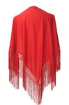 La Senorita Spanish Flamenco Dance Shawl red