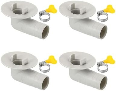 PATIKIL Conector de Manguera de Desagüe para Aire Acondicionado de 15mm, 4 Piezas de Conector Universal con Abrazadera para Unidad de Aire Acondicionado, Estilo Blanco 11
