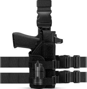 AIKATE Drop Leg Gun Holster with Optic/Light/Laser, Adjustable Universal Thigh Pistol Holster for Men and Women, Fits for Glock 1911, 9mm, .40, .45, .380, S&W M&P, Most Mid-Size Pistols