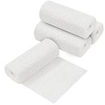 BELLE VOUS 4 Pack x 5 yards Modelling Plaster Cloth Rolls - 15cm x 4.57m/5.91 inches - Plaster of Paris Gauze Wrap Cloth Bandages for Art & Craft Projects, Scenery & Mask Moulds, Body & Belly Cast