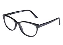 Faddish Full Rim Cateye Women Reading Spectacle Frame Customise Prescription (M-540 RG|Zero Power|Black) (Premium Acetate)