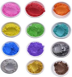 Epoxy Resin Mica Powder Pigment Set for DIY Soap Candle Slime Bath Bomb Making Colorant Lipstick Dye