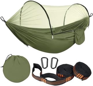 Ultra-léger Hamac Moustiquaire Capacité de Charge de 300kg | Suspendu Hamac sur Pied Respirant | Nylon Parachute Séchage Rapide Hamac Exterieur pour Camping, Randonnée, Jardin, Randonnée Pédestre
