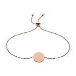 Fossil Bracelet for Women , 245mm Inner Circumference Rose Gold Stainless Steel Bracelet, JOF00461791