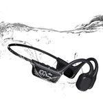 Underwater Waterproof Headphones for Swimming, lPX8 Bone Conduction Headphones Swimming Waterproof Bluetooth 5.4 Underwater Headphones for Swimming with 32 GB MP3 Open Ear Headphones for Sport (Black)