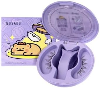WOSADO×BearisBug Soft Magnetic Eyelashes Kit with Applicator, [No.12 Iris Black] 21.5mm Reusable Glue-free Magnetic Lashes, Cruelty-free False Lashes, Waterproof, Lightweight, Suit for Heavy Makeup