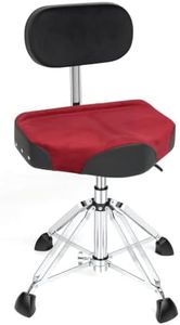 AKLOT Drum Throne with Backrest, Wide Drum Stool 18.8" for Stage Adult Gift