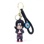 Daiyamondo Premium Keychain Unlock Your Anime Passion 3D Rubber Keychain Extravaganza with Elegant Long Ribbons Perfect for Bag Charm, Car & Bike Gifting & Anti-Rust (Itachi New)