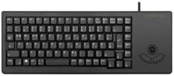 CHERRY G84 UltraSlim Keyboard w/Integrated Trackball, Black (G84-5400LUMEU-2)