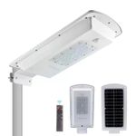 Homehop 80W Solar Led Street Light for Outdoor Home Garden,Aluminium Alloy Waterproof Wall Light (White)