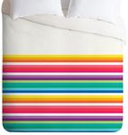 DENY Designs 50901-dlitwi Jacqueline Maldonado Rainbow Stripe Duvet Cover, Lightweight, Twin Size