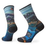 Smartwool Women's Hike Light Cushion Icy Range Print Crew Socks, Women's Hike Light Cushion Icy Range Print Crew Socks, SW0019881501002