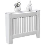 Vida Designs Chelsea Radiator Cover Modern Slatted Grill Slats White Painted MDF Cabinet, Medium, (H: 82 / W: 112 / D: 19 cm) H30524