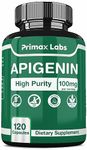 PRIMAX LABS Apigenin Supplement Pills 50mg (120 Capsules) for Sleep and Relaxation