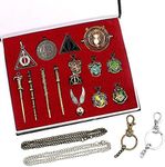 Dan&Dre Harry Potter Wand Set Harry Potter Keychain Harry Potter Wand Set with Harry Potter Necklace Keychain Gift