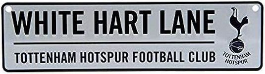 Tottenham Hotspur FC Official Football 3D Embossed Metal Hanging Street Sign (UK Size: One Size) (White/Navy/Black)