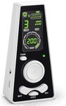 AUPHY Digital Metronome with Volume Control, Color Display, English Voice Beat & Rotary Tempo Knob for Piano, Guitar Violon Ukulele banjo etc,Delivers Precise Rhythm with Ultra-Portability,White
