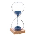 SuLiao Magnetic Hourglass Sand Timer 1 Minute: Large Sand Clock with Blue Magnet Iron Powder & Wood Base, Sand Watch 1 Min, Reloj De Arena, Hand-Blown Hour Glass Sandglass for Office Desk Home Decor