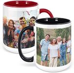 Custom Photo Coffee Mug, 15 oz. Bla