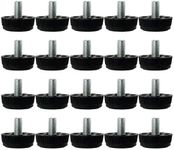 uxcell M8 x 13 x 30mm Furniture Glide Leveling Feet Adjustable Leveler Floor Protector for Home Restaurant Table Leg 20 Pack