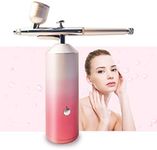 Portable Beauty Airbrush Kit Lotion Toner Nano Facial Steamer Cordless Makeup Airbrush Gun Kit with Compressor Rechargeable Mini Airbrush Kit Facial Mister Lady's Gifts for Salon Skin Rejuvenation