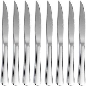 Steak Knife Set, Kyrtaon Serrated Knife, Stainless Steel Sharp Knives Set, Dinner Knifes Set of 8, Dishwasher Safe Sturdy And Easy To Clean