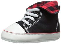 Luvable Friends unisex-child Fold-Down Hi-Top Sneakers - K Fold-down Hi-top Sneakers - K Red Size: 0-6 Months