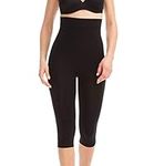 Farmacell 323 (Black, M/L) Women's high-Waisted Push-up Anti-Cellulite Control Capri Leggings