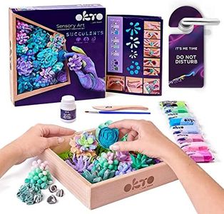 Art Kit Tenderness | Succulents Art Set 3D for Home Wall Decor | Craft Kits for Adults and Teen | Craft Box with Modeling Clay for Succulents | Hobby Kits Succulent DIY Kits