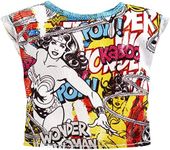 ​Barbie Clothes: Wonder Woman Character Top for Barbie Dolls, Colorful Graphic Tee, Gift for 3 to 8 Year Olds