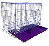 Midwest Homes for Pets Dog Crates Cage Kennel 30 Inch - Age 4-6 Month & Small Breeds Adult Dogs Crate (30Lx18Wx20H) - Durable Metal Construction - Portable & Foldable Design - Color: Violet