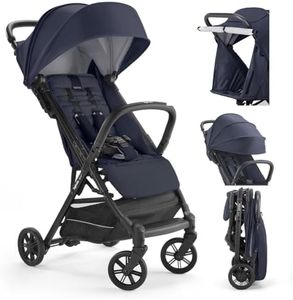 Inglesina Quid Stroller - Midnight Blue - Ultra Compact Lightweight Travel Stroller, Babies and Toddlers, Airplane Overhead, Foldable, Reclining Seat, Collapsible Canopy, 3 Months - 50 lbs, BPA Free