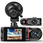 Dual Dash Cam Front and Inside FHD 1080P Dash Cameras for Cars Dashcams for Cars with Infrared Night Vision, 170° Wide Angle Car Camera for Taxi, Accident Record, Loop Recording, Parking Mode