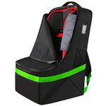 YOREPEK Car Seat Travel Bag, Padded Car Seats Backpack, Large Carseat Carrier Bag, Airport Gate Check Bag, Infant Seat Travel Bag with Padded Shoulder Strap, Travel Car Seat Cover,Green