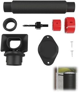 Rain Barrel Diverter Kit - Rain Barrel Downspout Diverter for Rectangular Downspouts, Easily Turn Plastic Containers into Rain Barrels, Easy Installation Without Dismantling (with Hole Saw Set)