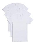 2(X)IST mens020341Comfort Cotton V-Neck T-Shirt Short-Sleeve Base Layer Top - White - XL