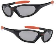 Kids K20 Sunglasses UV400 Rated Ages 3-10 (Black Orange, Black)