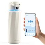 BOOST Smart Water Bottle with Reminder to Drink Water & Water Tracker Bottle - Double Wall Vacuum Insulated Water Bottle Stainless Steel, Wide Mouth 32 oz Water Bottles, Ideal for Gift - Blue