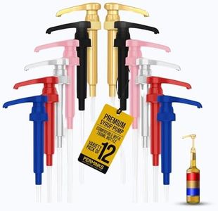 PERMINKS Premium Coffee Syrup Pump Dispenser, Fits 750ml Torani, Skinny & Davinci Bottles, Precise 1/4 oz Flow, Lockable Leak-Proof Design for Coffee Bar Accessories & Essential (12-Pack, Multicolor)