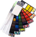 ZONKU INDIA 42 Acrylic Paint Set | Water Colours for Painting | Artist Watercolour Set With Brush | Paint Colours For Painting Set | Travel Pocket Watercolor Pigment kit for Students Adults Beginners