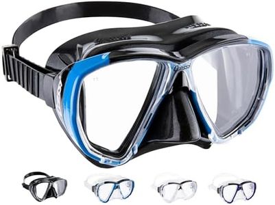 Cressi Big Eyes Scuba Diving and Snorkeling Mask - Blue