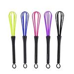 Silicone Whisk Large Medium Small and Mini Whisk Set of 5, Heat Resistant Non-Scratch Coated Kitchen Whisks for Cooking Nonstick Cookware, 5 Color Balloon Egg Wisk