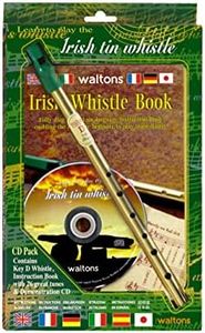 Waltons 1514 Tin Whistle, Brass, D Tube, 6 Languages Instruction Manual (English Language Not Guaranteed) / Instruction Manual Demo CD Included